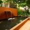 景色の池の壁のコルテン鋼鉄水特徴のコルテン水刃